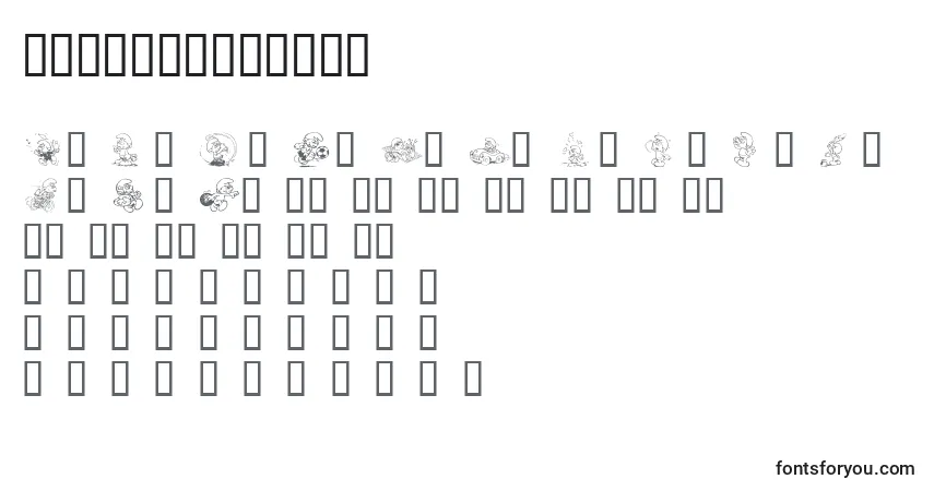 Schriftart SmurfinNormal – Alphabet, Zahlen, spezielle Symbole