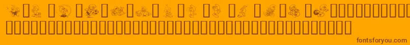 SmurfinNormal Font – Brown Fonts on Orange Background