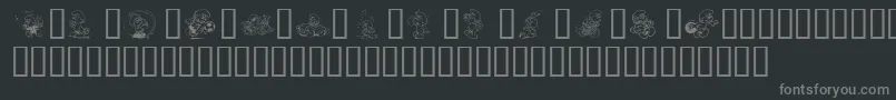 Czcionka SmurfinNormal – szare czcionki na czarnym tle