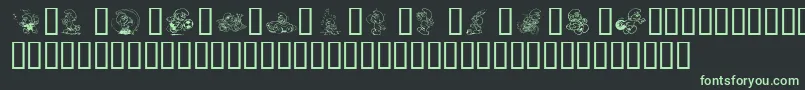 SmurfinNormal Font – Green Fonts on Black Background