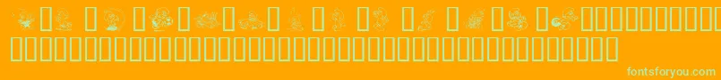 SmurfinNormal Font – Green Fonts on Orange Background