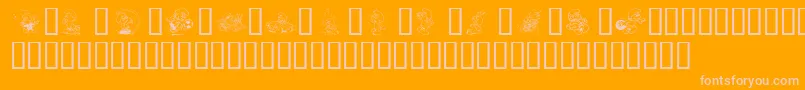 SmurfinNormal Font – Pink Fonts on Orange Background