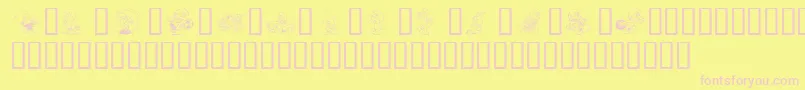 SmurfinNormal Font – Pink Fonts on Yellow Background