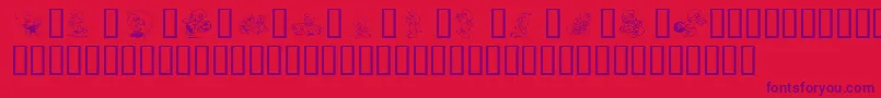 SmurfinNormal Font – Purple Fonts on Red Background