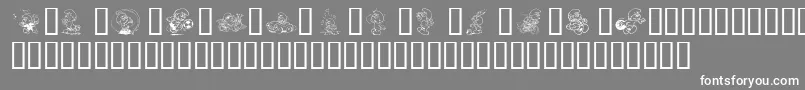SmurfinNormal Font – White Fonts on Gray Background