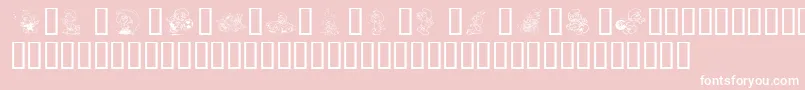 SmurfinNormal Font – White Fonts on Pink Background