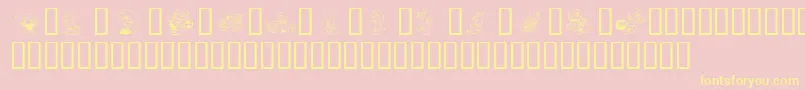 SmurfinNormal Font – Yellow Fonts on Pink Background