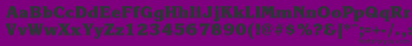 フォントKroneExtrabold – 紫の背景に黒い文字