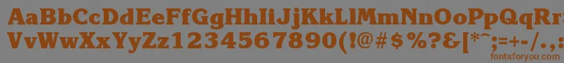 KroneExtrabold Font – Brown Fonts on Gray Background