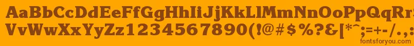 Шрифт KroneExtrabold – коричневые шрифты на оранжевом фоне