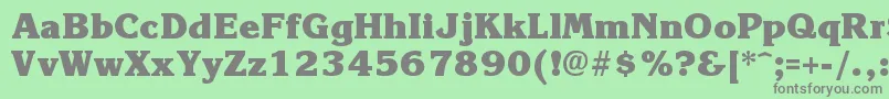 Więcej informacji o czcionce KroneExtrabold Czcionka KroneExtrabold – szare czcionki na zielonym tle