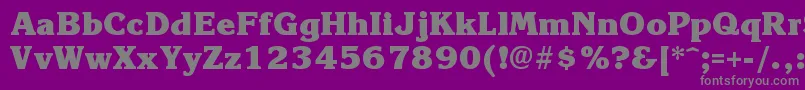 KroneExtrabold Font – Gray Fonts on Purple Background