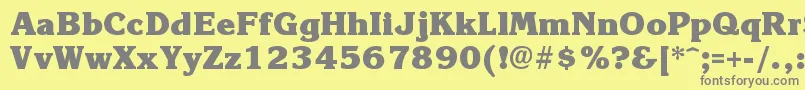 Шрифт KroneExtrabold – серые шрифты на жёлтом фоне