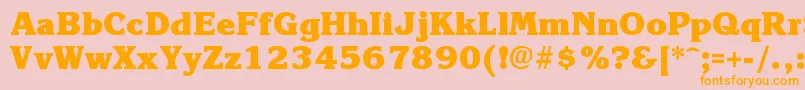 KroneExtrabold Font – Orange Fonts on Pink Background