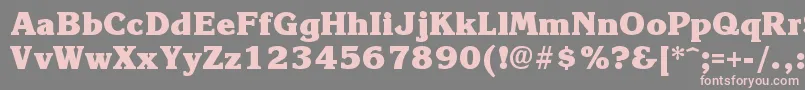 Weitere Informationen zur KroneExtrabold-Schriftart KroneExtrabold-Schriftart – Rosa Schriften auf grauem Hintergrund