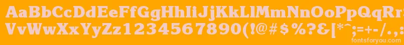 KroneExtrabold Font – Pink Fonts on Orange Background