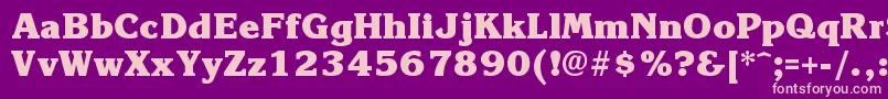 KroneExtrabold Font – Pink Fonts on Purple Background