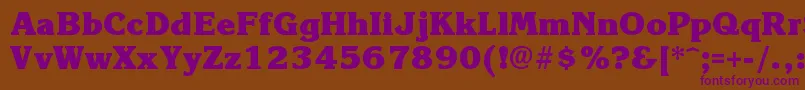 KroneExtrabold Font – Purple Fonts on Brown Background