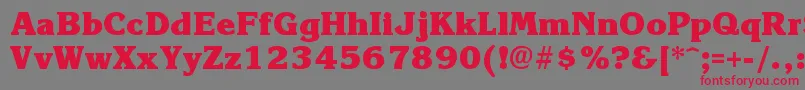 KroneExtrabold Font – Red Fonts on Gray Background