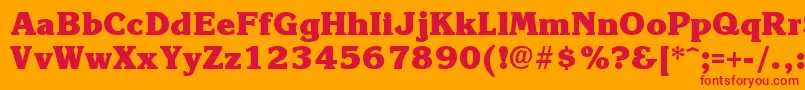 KroneExtrabold Font – Red Fonts on Orange Background
