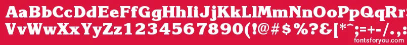 KroneExtrabold Font – White Fonts on Red Background