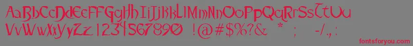 fuente PaulsHeartlessFont – Fuentes Rojas Sobre Fondo Gris