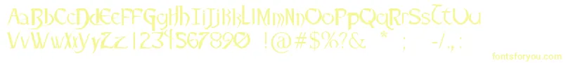 Więcej informacji o czcionce PaulsHeartlessFont Czcionka PaulsHeartlessFont – żółte czcionki