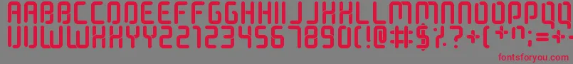 NobleGasLights Font – Red Fonts on Gray Background