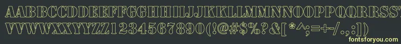 LarchmereHollowCond Font – Yellow Fonts on Black Background