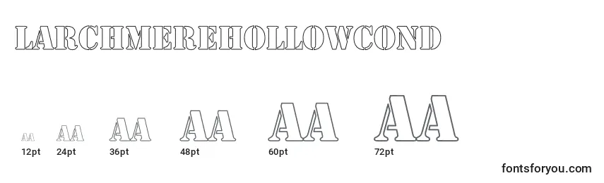 LarchmereHollowCond Font Sizes