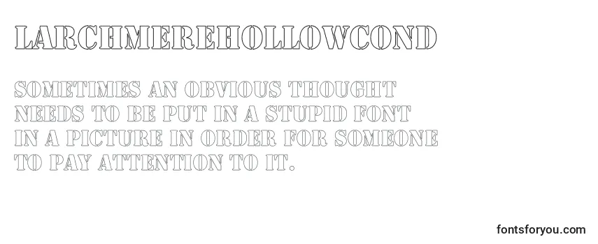 Review of the LarchmereHollowCond Font