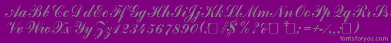 Commercialscript ffy Font – Gray Fonts on Purple Background