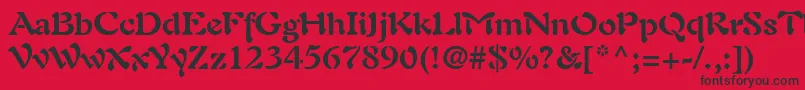 フォントPaletteSsiBold – 赤い背景に黒い文字