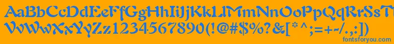 PaletteSsiBold Font – Blue Fonts on Orange Background