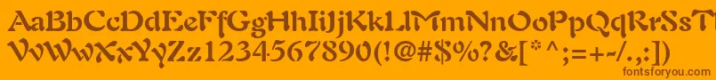 PaletteSsiBold Font – Brown Fonts on Orange Background