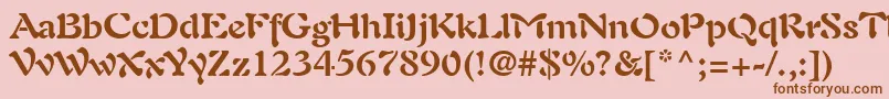 PaletteSsiBold Font – Brown Fonts on Pink Background