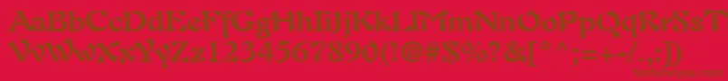 PaletteSsiBold Font – Brown Fonts on Red Background