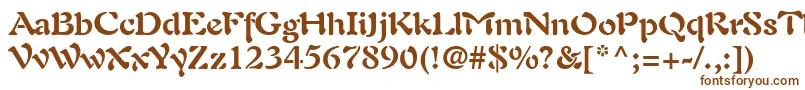 PaletteSsiBold-fontti – ruskeat fontit valkoisella taustalla