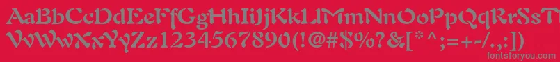 フォントPaletteSsiBold – 赤い背景に灰色の文字