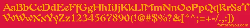 PaletteSsiBold Font – Orange Fonts on Red Background