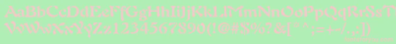 PaletteSsiBold-fontti – vaaleanpunaiset fontit vihreällä taustalla