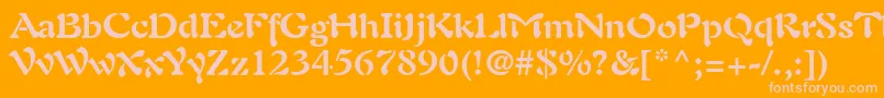 Police PaletteSsiBold – polices roses sur fond orange
