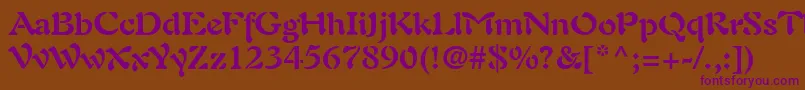 PaletteSsiBold Font – Purple Fonts on Brown Background