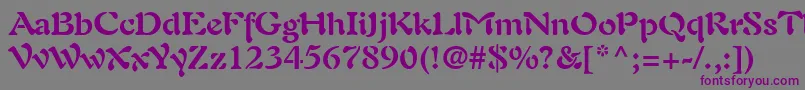 フォントPaletteSsiBold – 紫色のフォント、灰色の背景