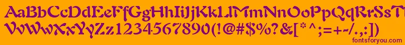 フォントPaletteSsiBold – オレンジの背景に紫のフォント