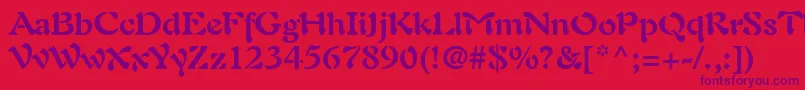 PaletteSsiBold Font – Purple Fonts on Red Background