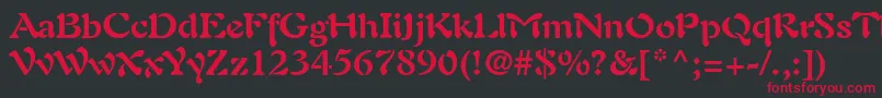 PaletteSsiBold Font – Red Fonts on Black Background