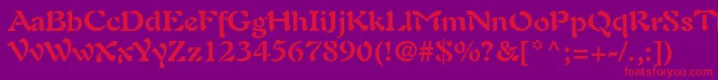 フォントPaletteSsiBold – 紫の背景に赤い文字
