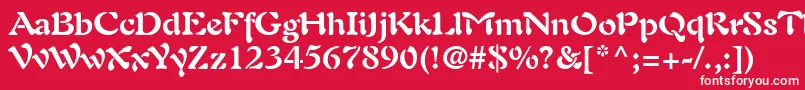 フォントPaletteSsiBold – 赤い背景に白い文字