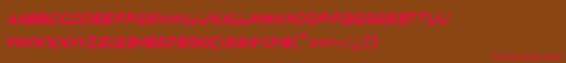 MaskedMarvelBold Font – Red Fonts on Brown Background